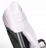 FOLDING GARDEN LOUNGER WITH STAND, POCKET, BLACK WITH GRAY CUSHION