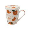 KUBEK PORCELANOWY Z ZAPARZACZEM I POKRYWKĄ 340 ML MIX OWOCOWYCH WZORÓW *1896