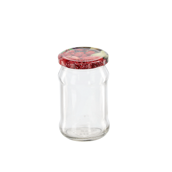 SŁOIK 320 ML + ZAKRĘTKA DEKOR, ZGRZ=12 SZT, PAL=3600 SZT*2206