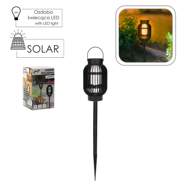 SOLAR LANTERN LAMPION 12.8x12.8x67 CM