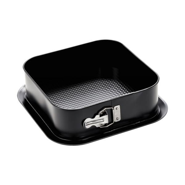 EMBOSSED CAKE TIN 24X24CM WITH PROTECTIVE NON-STICK LAYER BLACK SQUARE