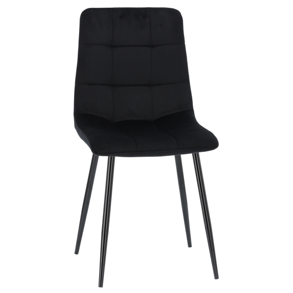 KRZESŁO NOWOCZESNE WELUROWE CZARNE *2951