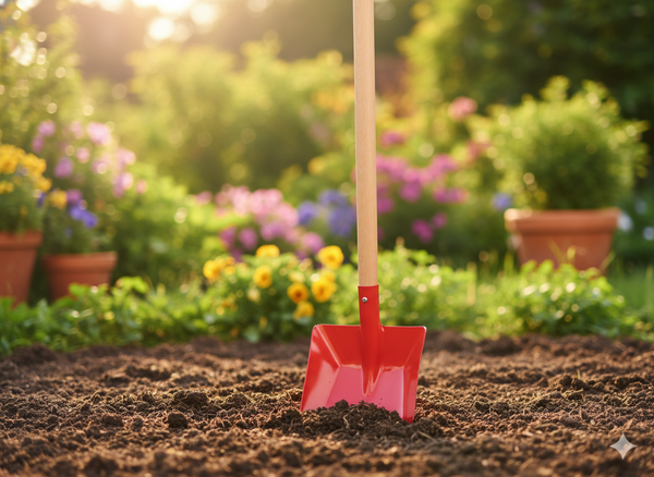 SHOVEL 85 x 15 CM "LITTLE GARDENER" - RED