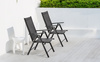 FOLDING GARDEN CHAIR ALUMINIUM 66 x 56 x 107 CM BLACK