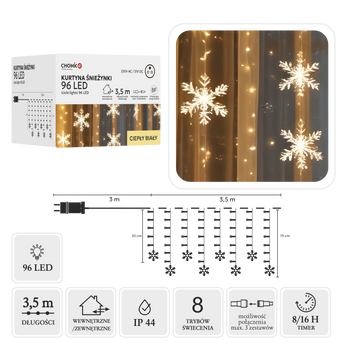 LED STAR LIGHTS 96L WARM WHITE