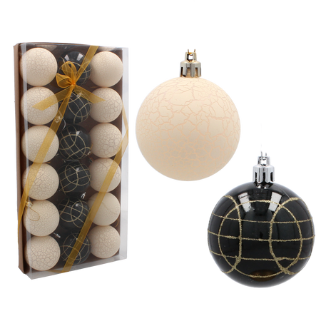 SET OF 18 CHRISTMAS BAUBLES 6 CM