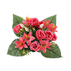 ARTIFICIAL BOUQUET OF FLOWERS ROSES AND LILES ASSORTED COLOURS