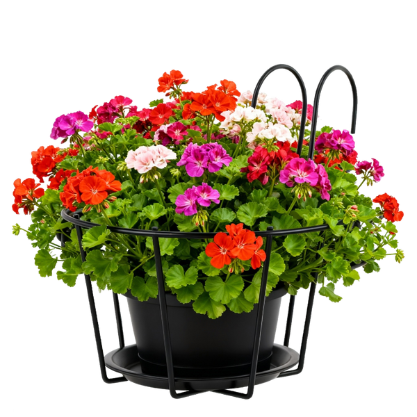 WISZĄCA PODSTAWKA POD DONICZKĘ NA BALUSTRADĘ 17 x 20 CM disp=12szt *6433