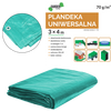 Tarpaulin 3 x 4 M (+/- 5%) 70GSM 3%UV Green
