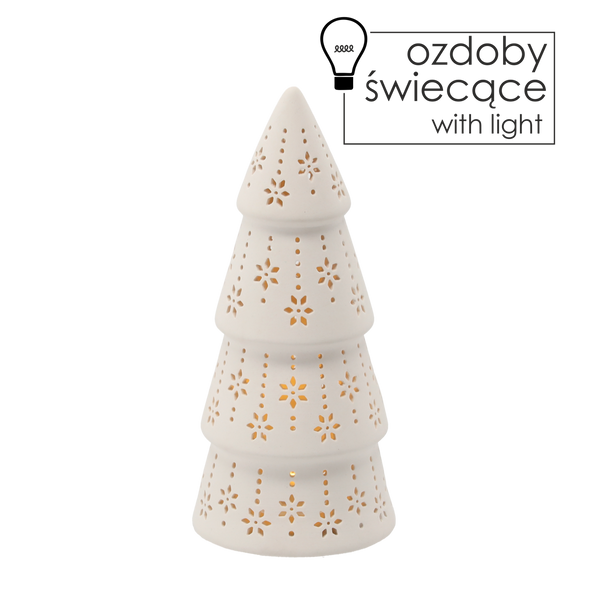 FIGURKA BOŽONÁŘ. - LED SVÍCENÍ STROMEČEK 8 x 8 x 18 CM balení=4 ks *5784