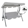GARDEN SWING 170 X 110 X 153 CM GRAY WITHOUT ROOF WITH CUP HOLDERS