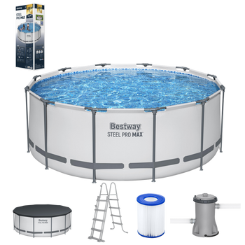 BASEN STELAŻOWY 3,66 X 1,22 M (BASEN, POMPA FILTRUJĄCA, DRABINKA, POKRYWA) *2244