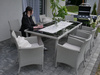 GARDEN FURNITURE SET / 8 CHAIRS + LARGE TABLE / GREY *3661
