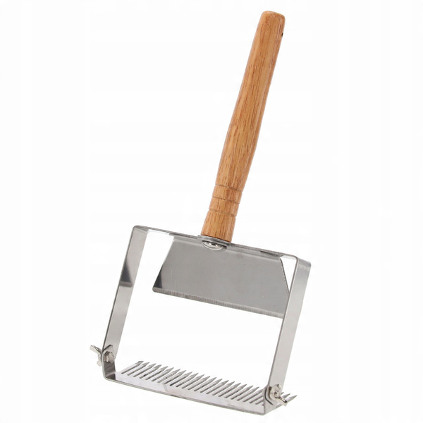 STAINLESS STEEL HONEY UNCAPPING KNIFE WITH WOODEN HANDLE 25 x 13 CM opak=10pcs