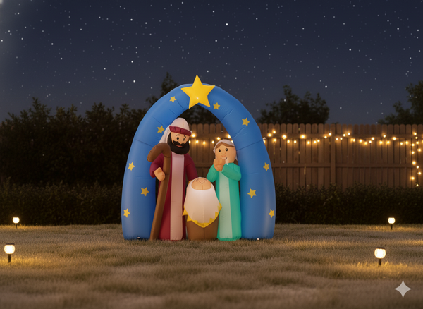 INFLATABLE NATIVITY SCENE LED 180 CM