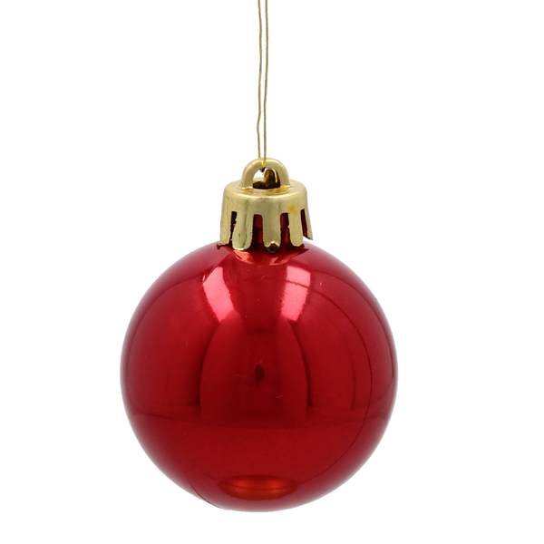 KPL. 16 BOMBEK 4 CM ČERVENÝ / ZLATÝ / STRIEBORNÝ *3856