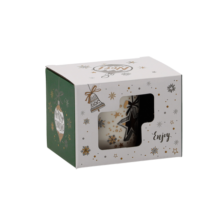 KUBEK PORCELANOWY 320 ML MIX ŚWIĄTECZNYCH WZORÓW *1865