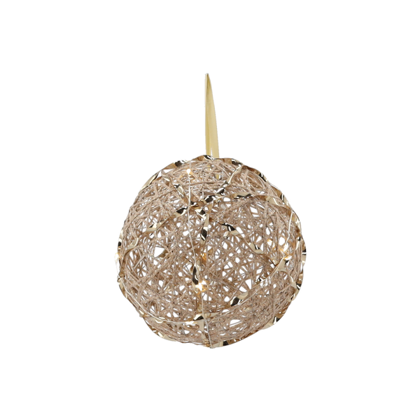 CHRISTMAS DECORATION - LED BALL 15 CM CHAMPAGNE GOLD