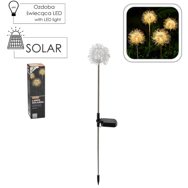 LAMPĂ SOLARĂ 10 x 10 x 68 CM MNISZEK LED ALB CALD *6179