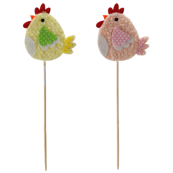 DECORAȚIUNE DE PAȘTE PE CULOAR - PUI 7,5 x 8 CM MIX 2 CULORI ambalaj=12buc *9007