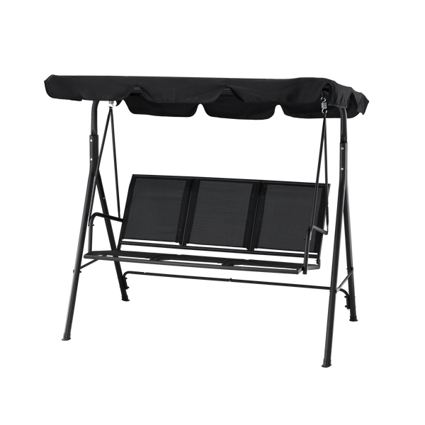 GARDEN SWING WITH TEXTILENE 170 x 110 x 153 cm BLACK *3118