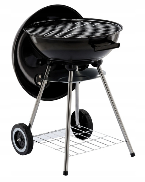 KETTLE CHARCOAL GRILL WITH LID AND WHEELS 46 x 44 x 71 CM