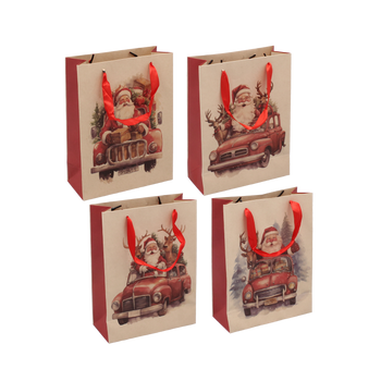 CHRISTMAS GIFT BAG SANTA CLAUS 18 x 24 x 8 CM