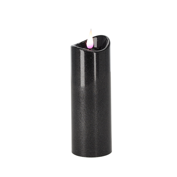 LED SVÍCE 5CMX15CM S BATERIEMI GRANITOVÁ RŮŽOVÁ PLAMEN*9716