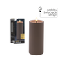 LED CANDLE GREY 7 X 15 CM