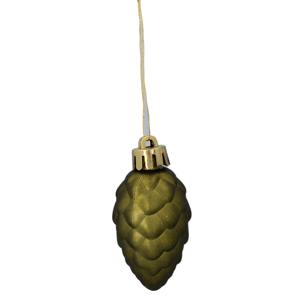 SET OF 31 BAUBLES 3-4.5 CM OLIVE/COPPER/GRAPHITE MIX DESIGNS