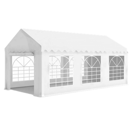 PAVILION GARDEN TENT 6 X 3 X 2.8 M 3 SEGMENTS WHITE