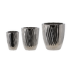 CERAMIC COVER FOR A POT 45 x 45 x 51,5 CM SILVER WAVY