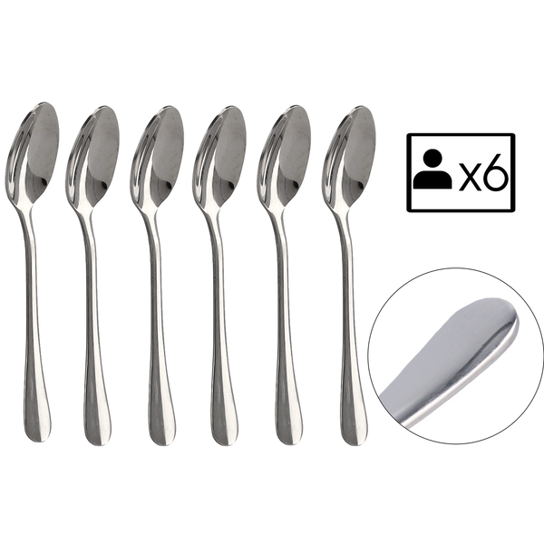 SET 6 TEA SPOONS MOCCA CLASSIC