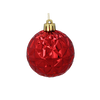 SET OF 6 BAUBLES 6 CM RED/GOLD/SILVER