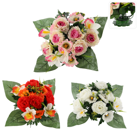BUCURI ARTIFICIALE DE FLORI PIVNIȚĂ 25 x 32 x 32 CM MIX DE CULORI ambalaj=12 buc *2935