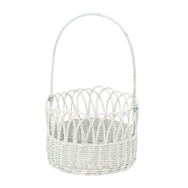 COS RATTAN 26 x 18/40 CM CU MÂNER - ALBASTRU GRI CU EFECT DE ÎNĂLȚARE *8789