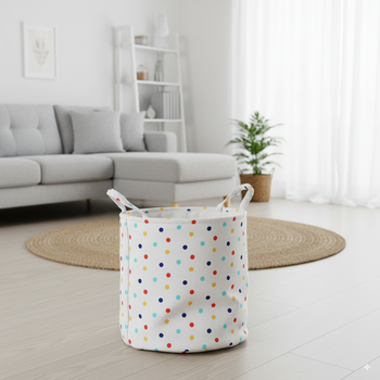 COS DE RUCĂ/HĂRȚI 25 x 30 CM ROTUND PUNCTE Măr. S *4922
