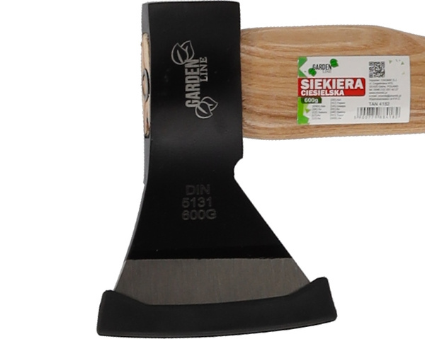 DŘEVĚNÁ ŠTIKOVÁ SEKYRA 600 G S DŘEVĚNOU RUKOJETÍ 36 CM 