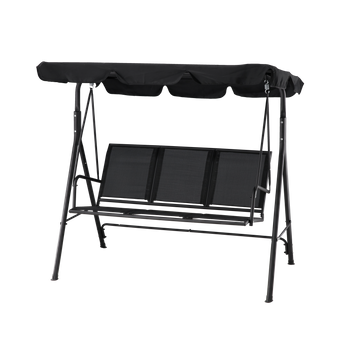 GARDEN SWING WITH TEXTILENE 170 x 110 x 153 cm BLACK *3118