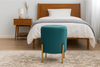 ROUND POUF WITH LEGS 28 X 42 CM GREEN