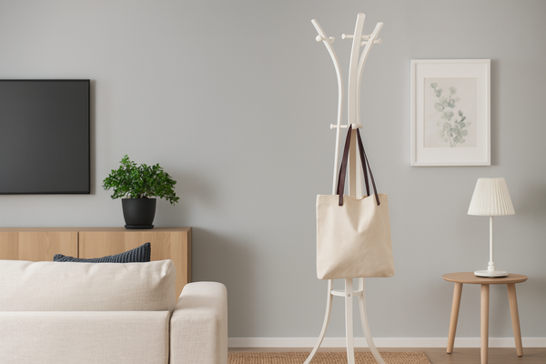 WIESZAK STOJĄCY HEMDE 184 CM BIAŁY *5325