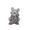 FIGURKA OGRODOWA - ŻABA ZE ŚWIECĄCYMI OCZAMI 14 x 12 x 18,5 CM LED opak=4szt *7942