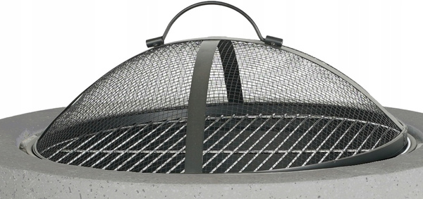 GARDEN FIREPLACE WITH COVER AND POKER 60 x 60 X 42 CM