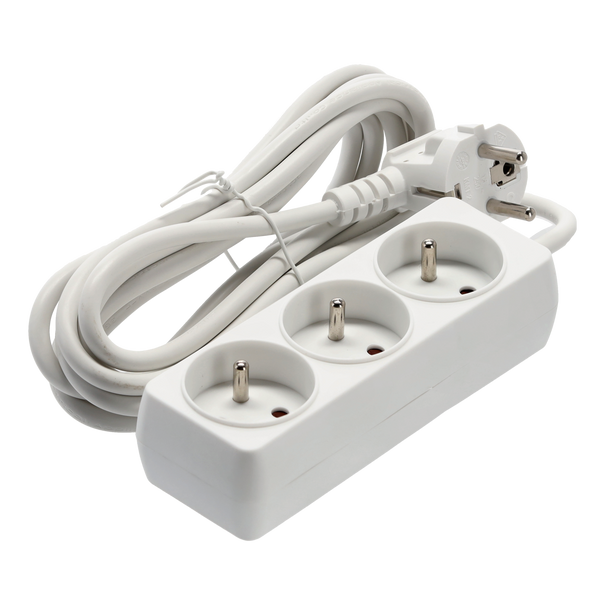 Predlžovací elektrický pás 3 zásuvky 3 m biela *8794