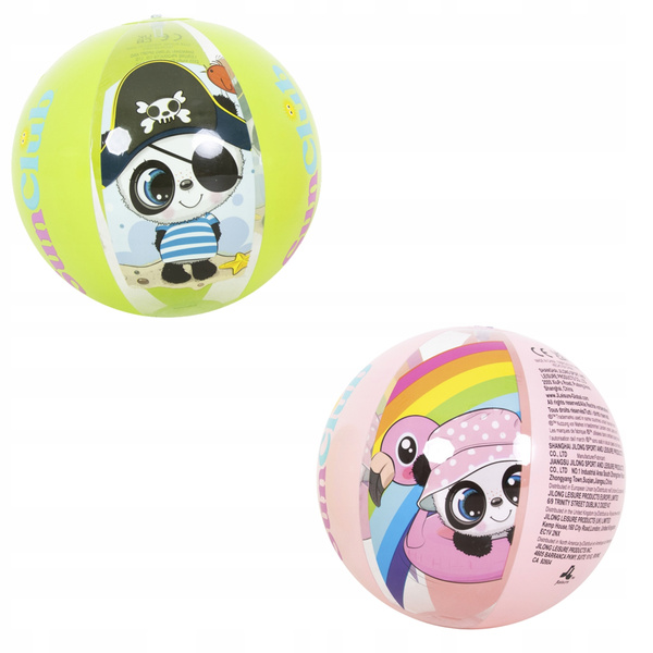 PLÁŽOVÁ LOPTA PANDA 40CM MIX VZOROV *7289