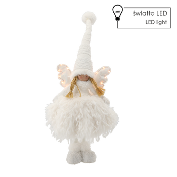 ANIOŁEK STOJĄCY BIAŁY 22 X 16 X 50 CM LED *1582