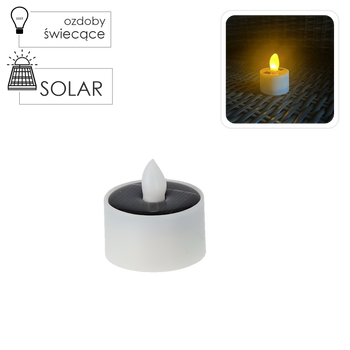 KPL. 4 LAMPEK SOLARNYCH TEALIGHT 4,0 x 4,0 x 5,5 CM disp=6kpl *5707