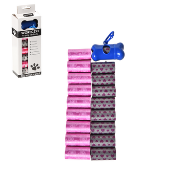 WORECZKI NA PSIE ODCHODY + ETUI 360 SZT *9684