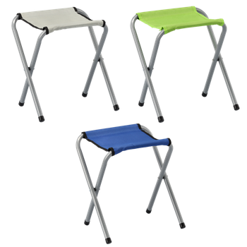 KRZESŁO TURYSTYCZNE/WĘDKARSKIE SKŁADANE 28x32x35 CM ZIELONE/NIEBIESKIE/BIAŁE *3255