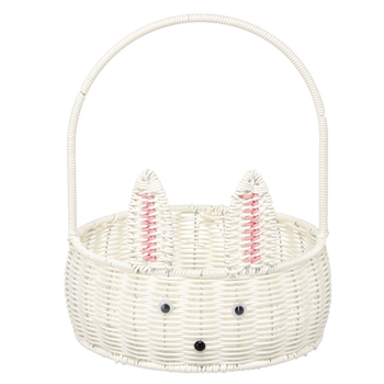 KOSZYK OKRĄGŁY FI 25 CM BIAŁY KRÓLIK *7742